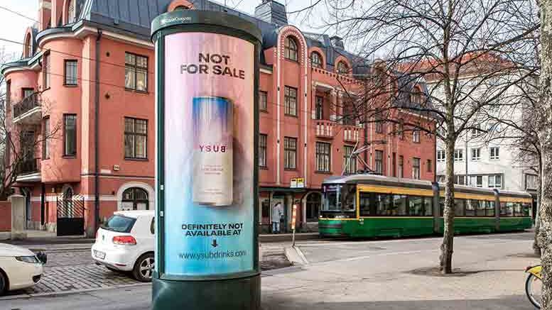 Kampagne des finnischen CBD Getränke Herstellers YSUB
