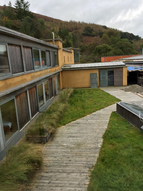 Hempcrete built dormitory at the Centre for Alternative Technology in Wales.