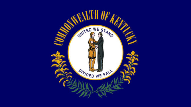 Commonwealth of Kentucky flag – United We Stand, Divided We Fall.