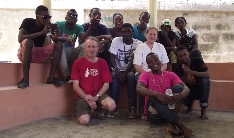 Steve Allin with an extended work crew at the Port au Prince site