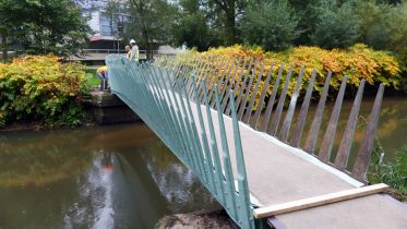 The 'biobridge' is located on the campus of Eindhoven University of Technology