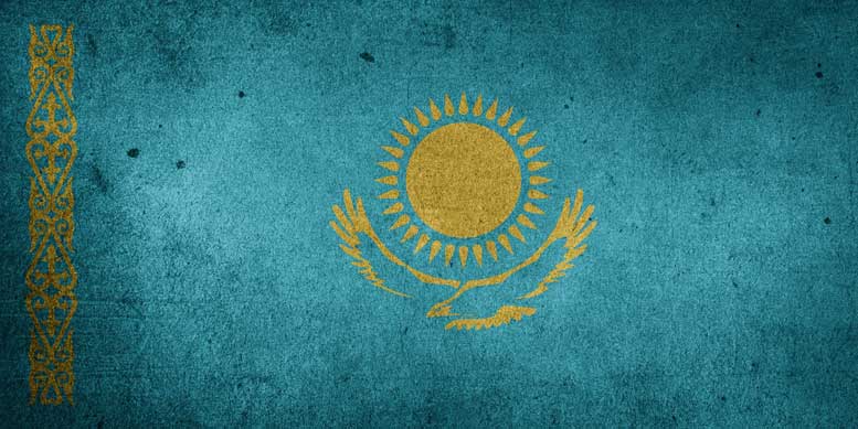 flag of kazakhstan