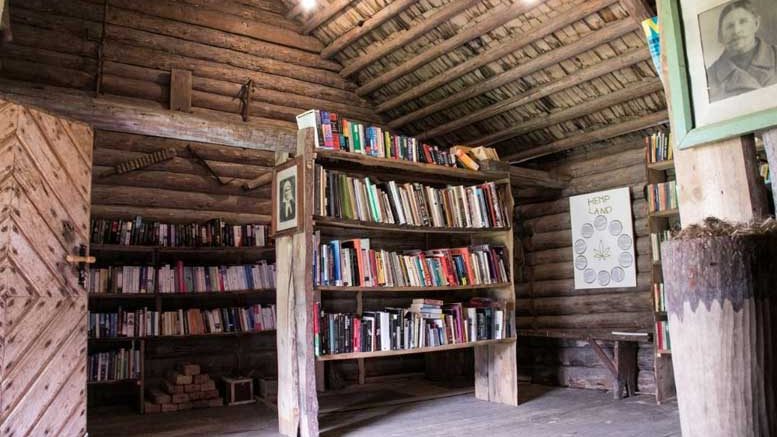 The library at Obelisk farm