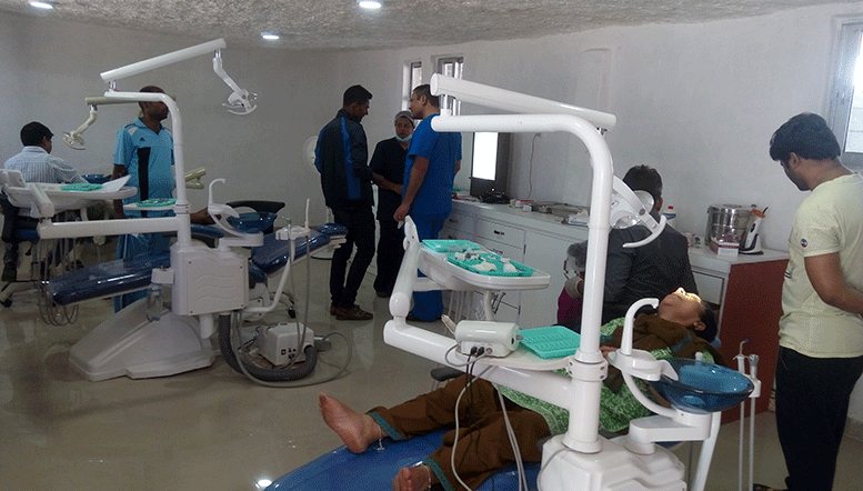 Dental care unit in the Janakpur craniofacial clinic.