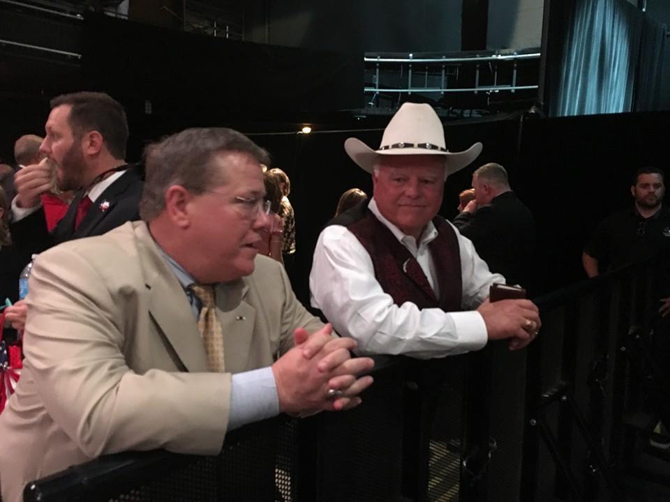 Lobbyist Todd Smith, left, with Texas Agriculture Commissioner Sid Miller.