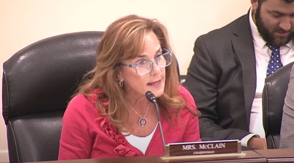 Rep. Lisa McClain of Michigan chaired the hearing