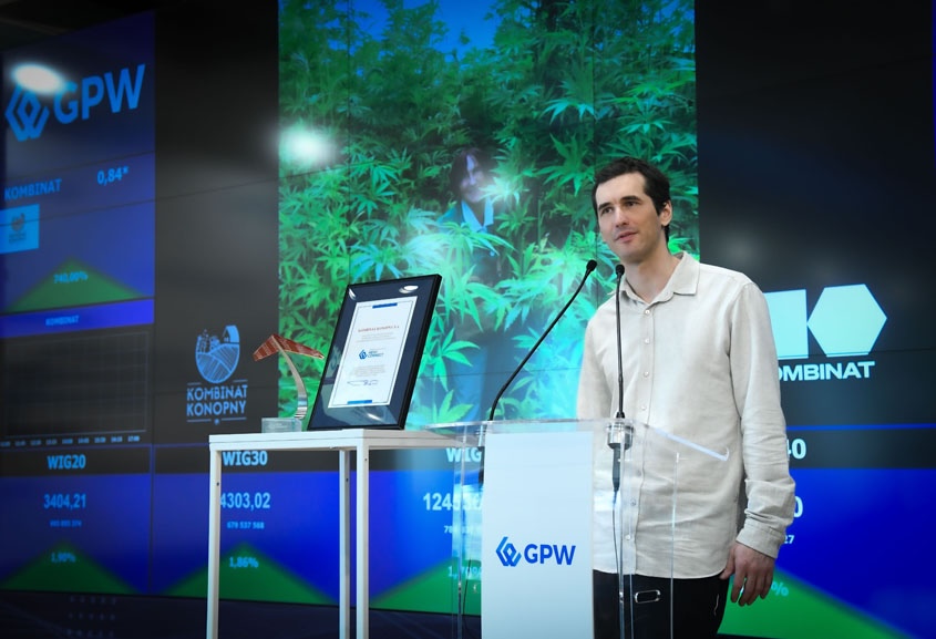 Kombinat Konopny CEO Maciej Kowalski (Photo: WSE)