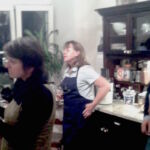 The kitchen proved to be the most popular congregation point.