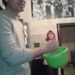Rafał making his special vegan gruel, which Marzenna cannot wait to try.